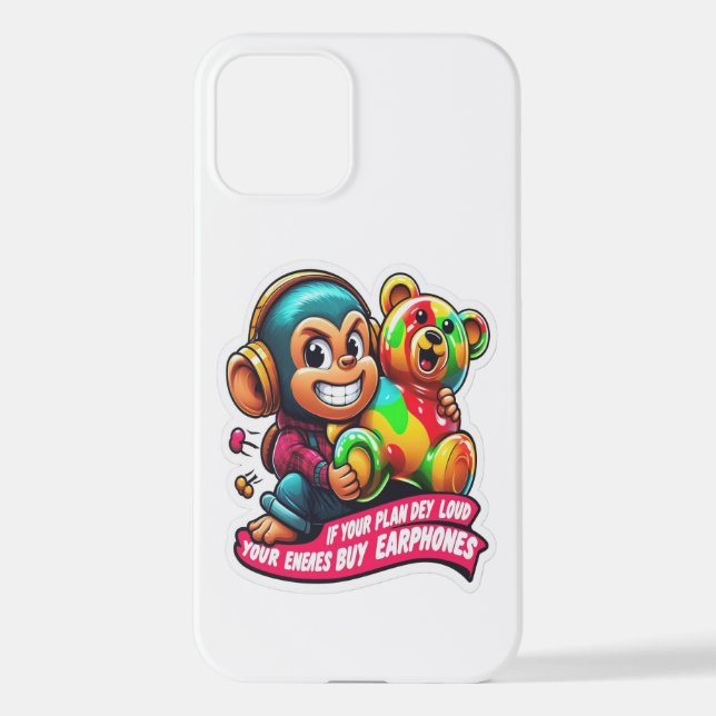 Coque iPhone Confident Monkey – Simple Lifestyle  Phone Case (Verso)