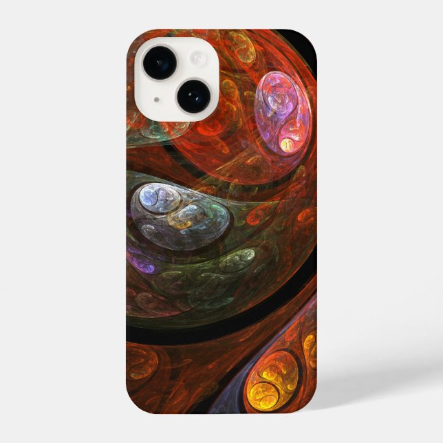 Coque iPhone Connexion fluide Art Abstrait (Verso)