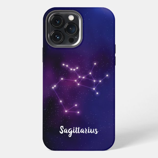 Coque iPhone constellation d'étoiles de Sagittarius (Verso)
