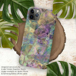 Coque iPhone 12 Cool moderne Funky Retro Polygon Mosaic Art Motif