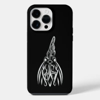Coq tribal noir et blanc