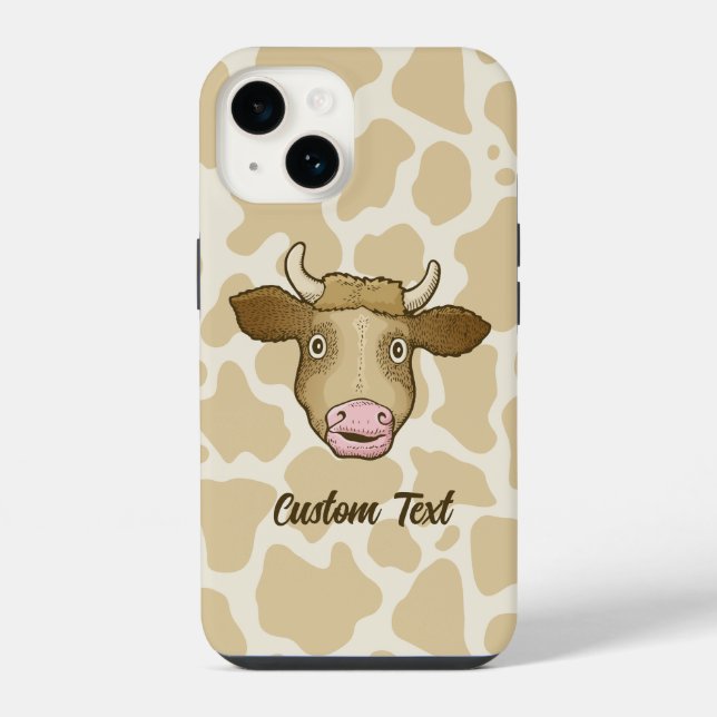 Coque iPhone Coque-coque iphone de la vache surpris (Verso)