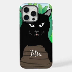 Coque-coque iphone d'illustration de chat noir