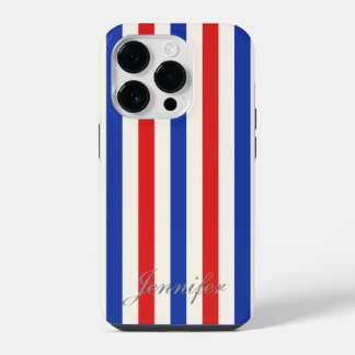 Coque Pour iPhone 14 Plus Coque-Mate de la Marine Bleu et Rouge