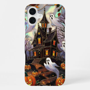 Coque iPhone 16 Plus Coquet étui de téléphone Halloween Maison hantée f
