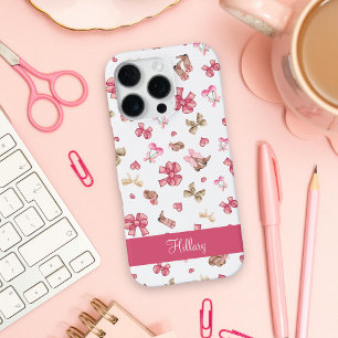 Coque iPhone 16 Pro Coquette fille rose mignon Personnalisée