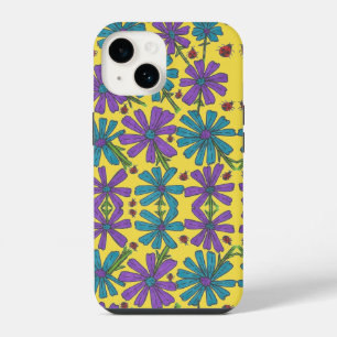 Coque Pour iPhone 14 Cosmos et coccinelles