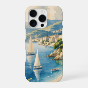 Coque iPhone 16 Pro Cote D'Azur Style Vintage Voyage en France 
