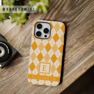 Couleur Argyle Orange Jaune Pâle Personnalisable