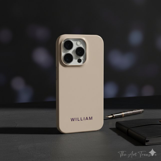Coque iphone couleur beige personnalisé avec perso (Créateur téléchargé)