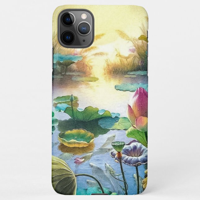 Coque iPhone Couleur d'eau floral (Dos)