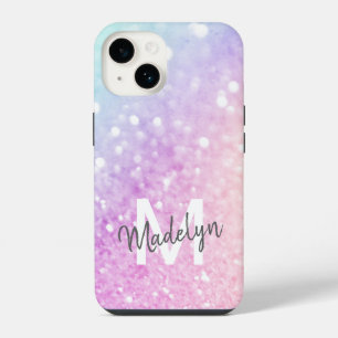 Coque Pour iPhone 14 Couleurs Personnalisées Paillettes Iridescentes Él