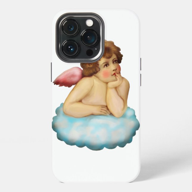 Coque iPhone Coupe de Nuage de Cupidon Ange (Dos)