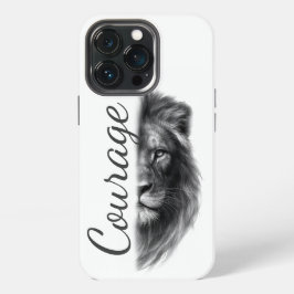 Etui iPhone 13 Pro Courage Lion Artistique Minimal-
