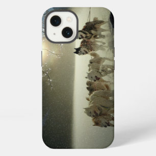 Etui iPhone 13 Course de chiens de traîneau Husky d'Alaska