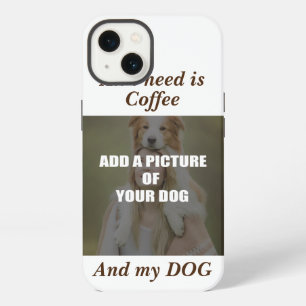 Etui iPhone 13 Coussin à jeter Café et mon Chien