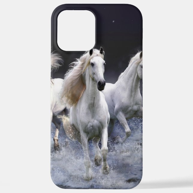 Coque iPhone Coussin de chevaux au galop (Verso)