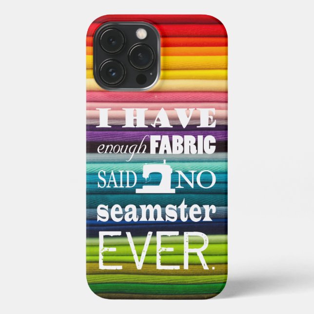Coque iPhone Couture ・ Pas Assez Fabric Seamster Artisanat Life (Verso)