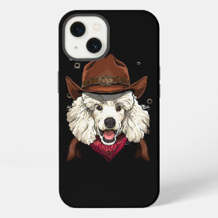 Etui iPhone 13 Cowboy Poodle Western Rodeo Cowboy Casquette et Ba