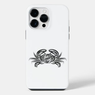 Coque Pour Pour iPhone 14 Pro Max Crabe tribal noir et blanc
