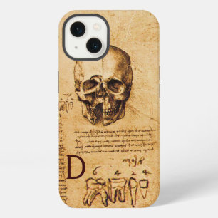 ETUI iPhone 13 CRÂNE ET DENTS, CLINIQUE DENTAIRE, MONOGRAMME DE D