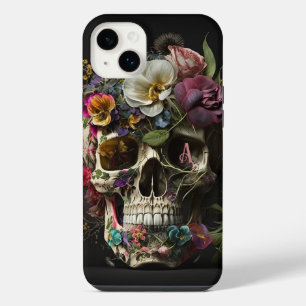 Crâne Floral Gothique Païen Monogramme