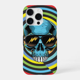 Coque iPhone 16 Pro Crâne funky hypnotique