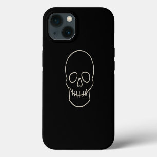 Etui iPhone 13 Crâne - Noir de chauve-souris et Blanc d'os
