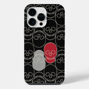Coque Pour Pour iPhone 14 Pro Max Crânes - Noir de chauve-souris et Blanc d'os