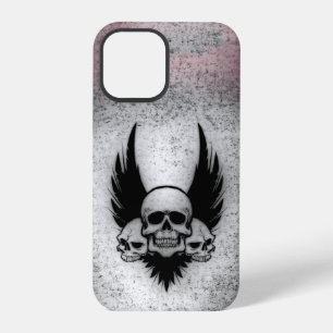 Coque iPhone 12 Pro Crânes sur des ailes noires