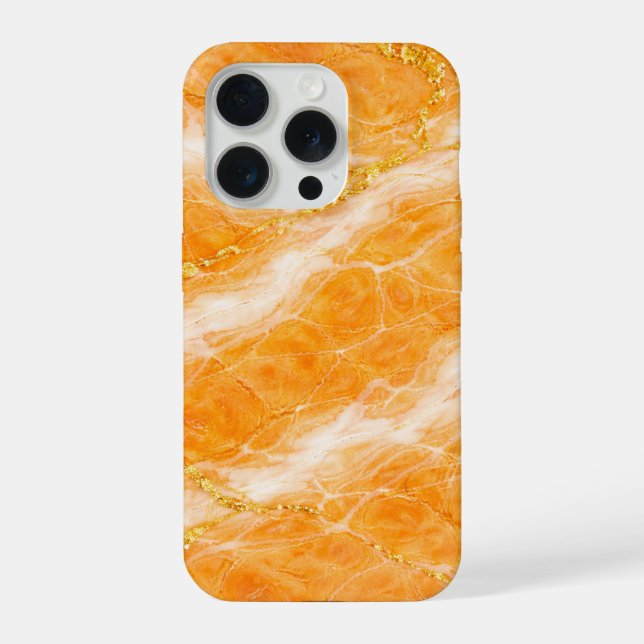 Coque iPhone Creamsicle Marble with Ivory Swirls & Gold Veining (Verso)