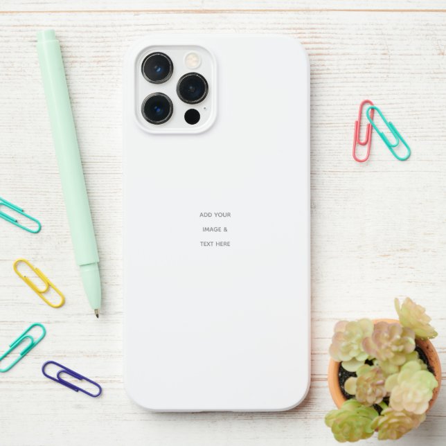 Coque iPhone Create Your Own white  (Sur le bureau)