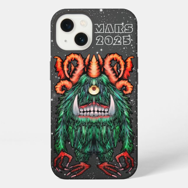 Coque iPhone Créature Alien Mars Cyclop (Verso)