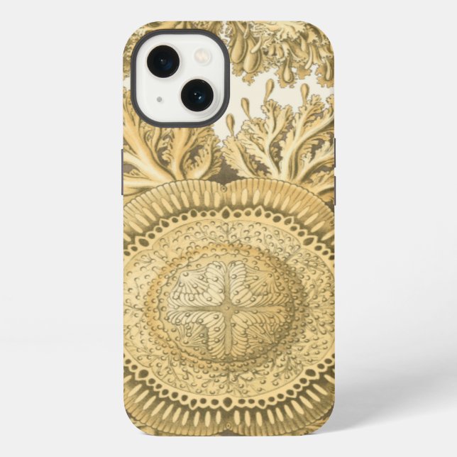 Coque iPhone Créatures marines dorées (Verso)