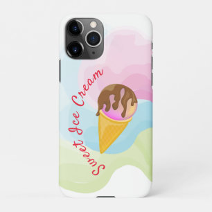 Coque iPhone 11Pro Crème glacée douce colorée dans un cône