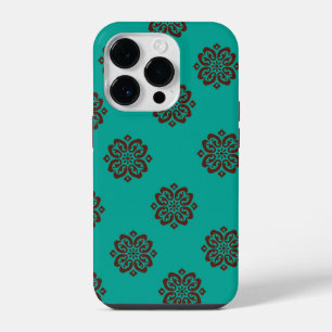 Coque Pour iPhone 14 Plus "Crimson Scrolls - Bold Elegance"