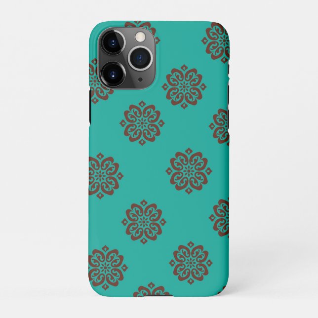 Coque iPhone "Crimson Scrolls - Bold Elegance" (Dos)