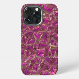 Etui iPhone 13 Pro Cristal rose et or
