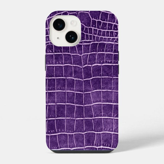 Coque iPhone Crocodile Violet (Verso)