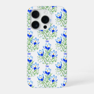 Coque iPhone 16 Pro Crocus Bleu