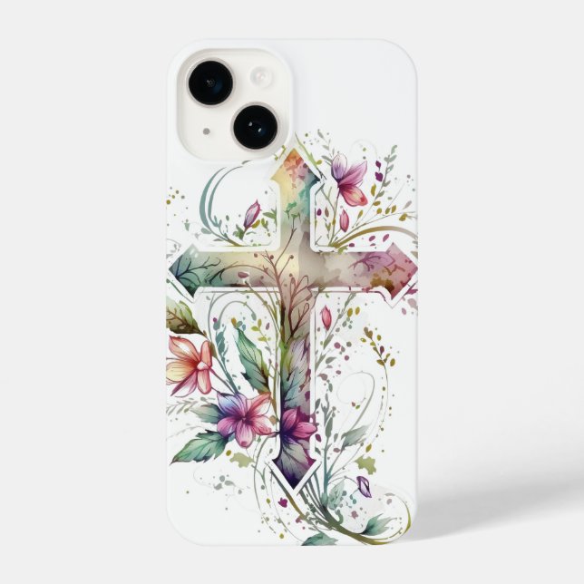 Coque iPhone Croix Crucifix Christian Jesus Dieu Art Graphique (Verso)