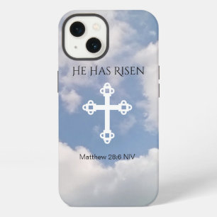Etui iPhone 13 Croix dans un ciel nuageux Résurrection Cadeau de