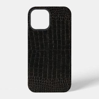 Coque iPhone 12 Cuir de crocodile luxueux : texture textile.