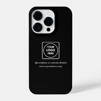 Coque Pour iPhone 14 Plus Custom Black Business Logo Promo iphone case