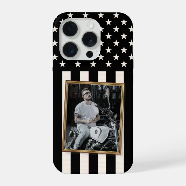 Coque iPhone Custom Photo Phone Case, USA Flag Patriotic (Verso)