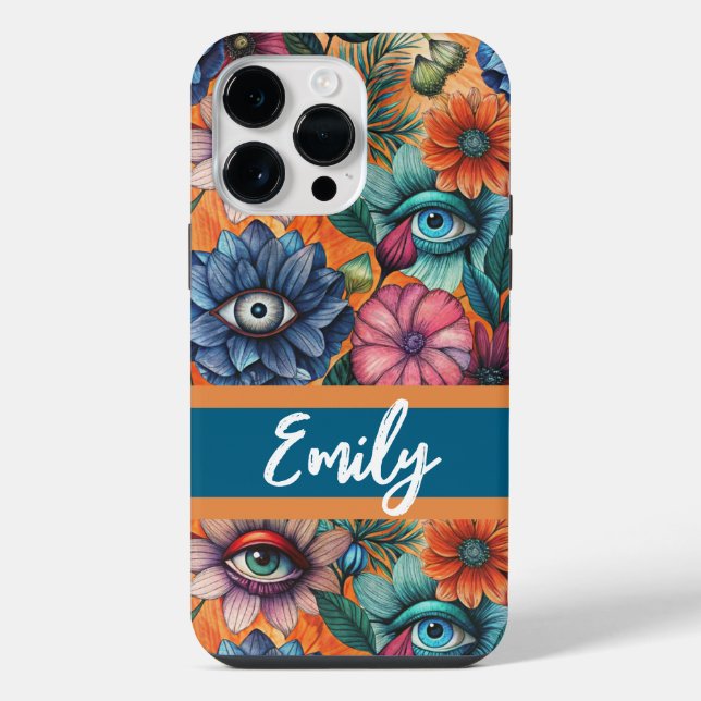 Coque iPhone Custom Retro Floral Pattern (Verso)