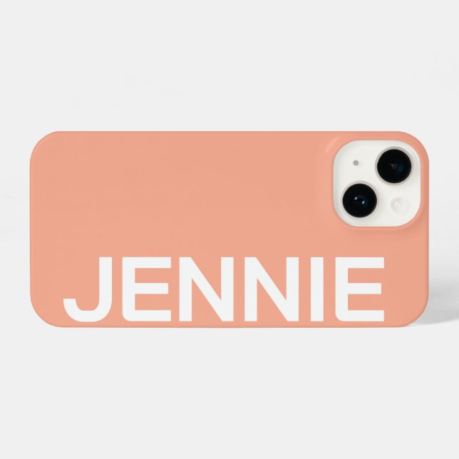 Coque iPhone Customized Name Stylish Elegant Modern Minimal  (Verso Horizontal)
