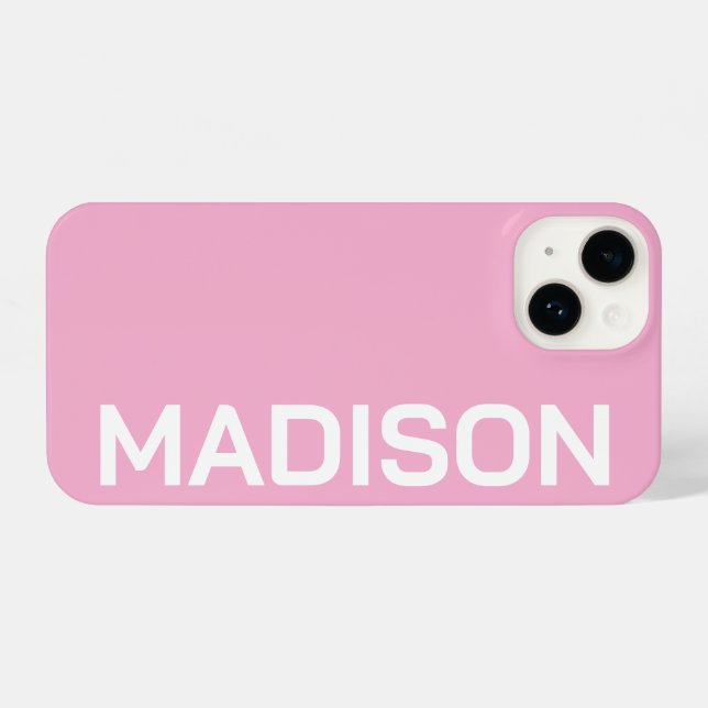 Coque iPhone Customized Name Stylish Minimal Monogram Modern (Verso Horizontal)