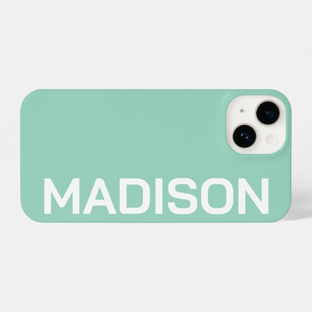 Coque iPhone Customized Name Stylish Minimal Monogram Modern (Verso Horizontal)