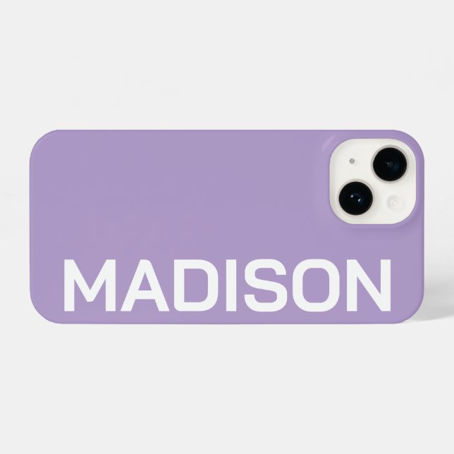 Coque iPhone Customized Name Stylish Minimal Monogram Modern (Verso Horizontal)